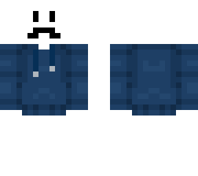 blank skin blue sweater