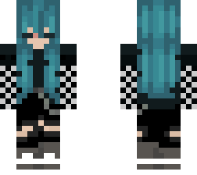 blue haired girl