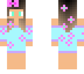 girl in pastel flower dress