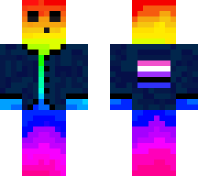 rainbow slime skin, but it's a genderfluid flag