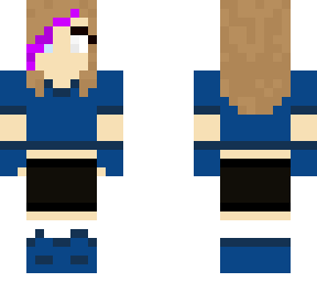 [blue/black] school colors girl