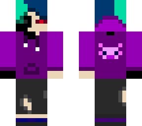 cool skin with axolotl hoodie