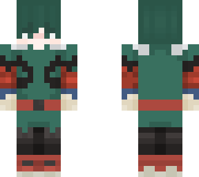 deku with hero clothe torn