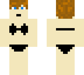 ginger kid in a bikini