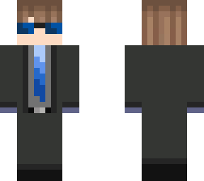 my fancy suit with blue sunglassses