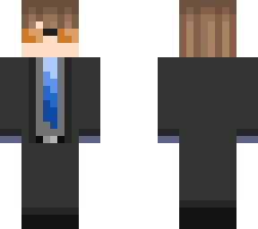 my fancy suit with orange sunglassses