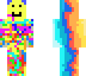 random fire&water skin with rainbow colored front