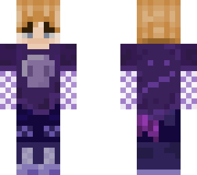alt/goth blond short hair purple outfit