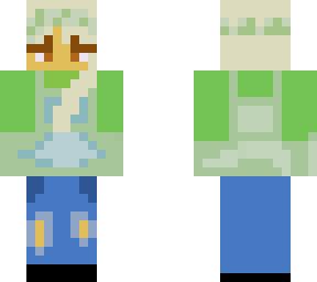 green overalls with jeans
