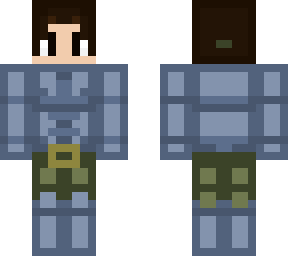 fighter armor with ponytail