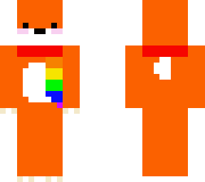 fox with rainbow scarf