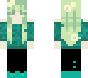 green girl with hair from wistxriia go check them out