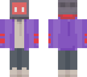 red computer in casual jacket