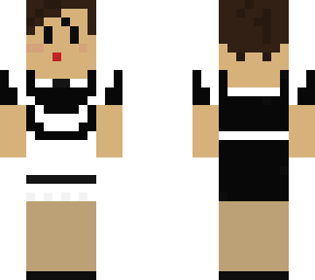 girl in black and white dress