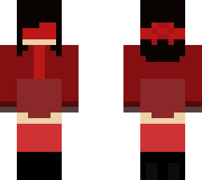 Masked Red E-girl | Minecraft Skin