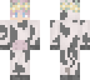 pink hair cow boy onsie