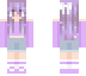 purple girl (hair base by microphone)