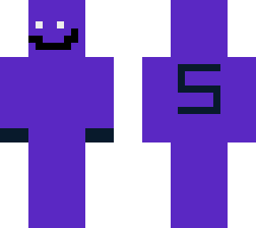 purple smile with s on back