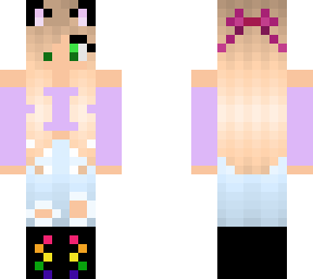 purple wolf remixed with bow and green eyes