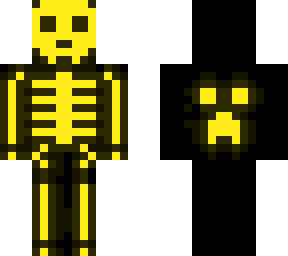 glowing skeleton