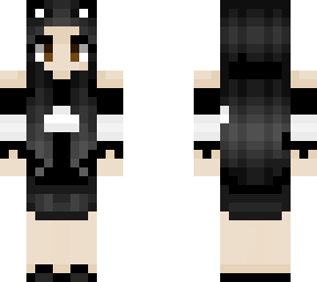 panda girl black skirt