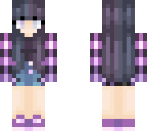 purple flannel (with new hair shade color for my skin)