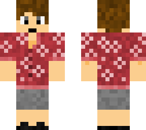 red beach shirt