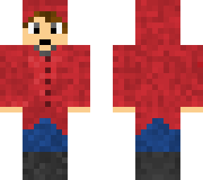 red raincoat