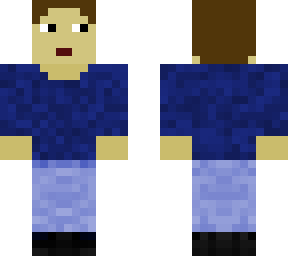 man mit blauen klamotten