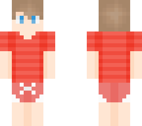 red guy's swimsuit