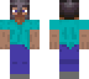 steve wearing a nethrite helmet