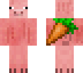 actual minecraft pig (with carrot on second layer)