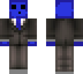 blue/purple slime in a suit