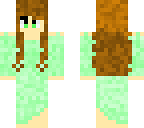 girl in a mint green dress