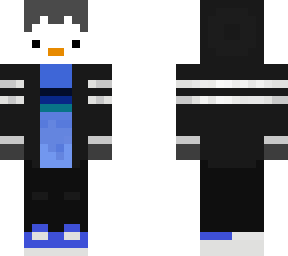 penguin in a cool hoodie