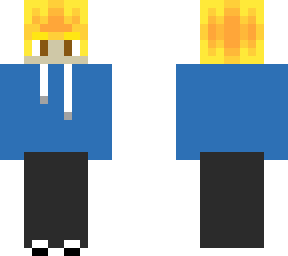 blue hoodie blonde hair