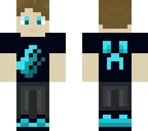custom skin for ninjaaiden-black &  blue clothes*edited* version with blue eyes