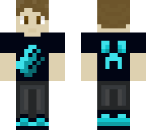 custom skin for ninjaaiden-black &  blue clothes with preston flames