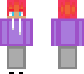 purple hoodie red hair