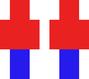 red and blue legs