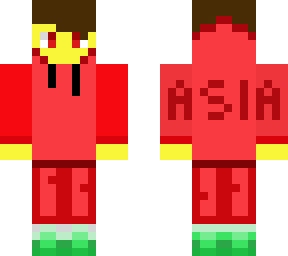 red asian kid