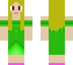 >girl with green dress<