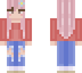 cute pink hair girl