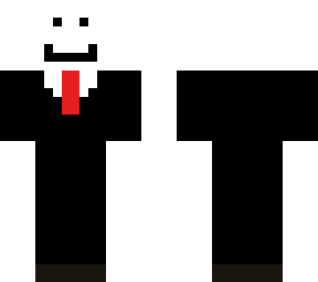 ghost smiley face in a suit