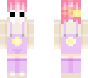 purple overalls