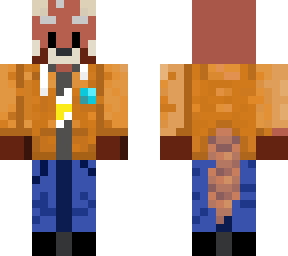 red panda with orange hoodie 2.0