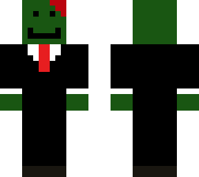 zombie smiley face in a suit
