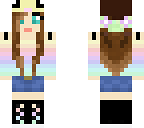 bee girl rainbow, flwoer crown fixed