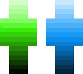 blue and green