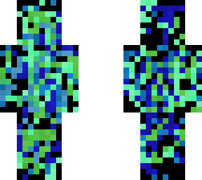 the mix of light green,blue,green,lightblue